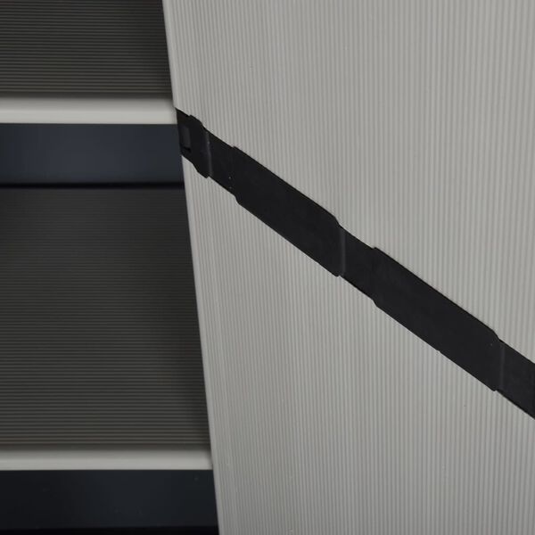 vidaXL Ντουλάπι Αποθήκευσης Κήπου με 3 Ράφια Γκρι/Μαύρο 68x40x168 εκ.