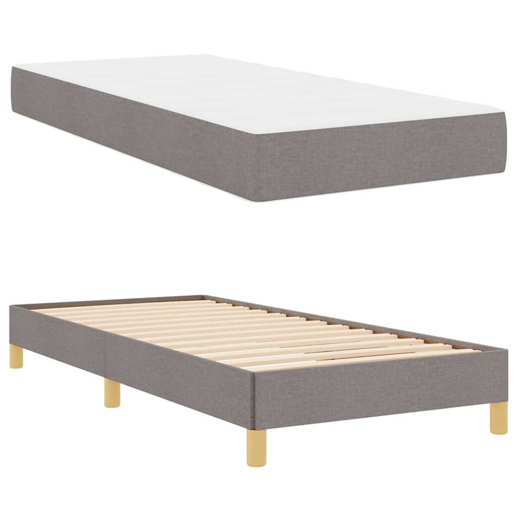 vidaXL Κρεβάτι με ελατήρια Ταμπά και Καφέ 100 x 200 cm