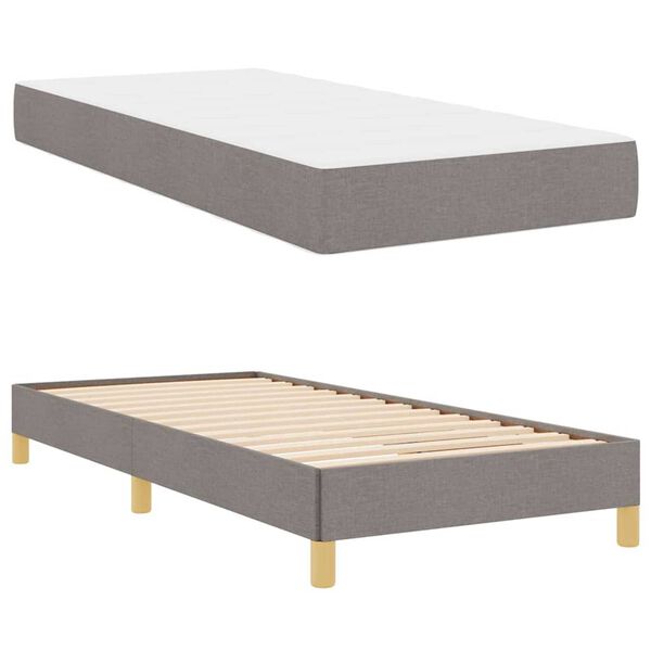 vidaXL Κρεβάτι με ελατήρια Ταμπά και Καφέ 100 x 200 cm