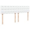 vidaXL Κρεβάτι Boxspring με Στρώμα Λευκό 180x200 εκ. Συνθετικό Δέρμα