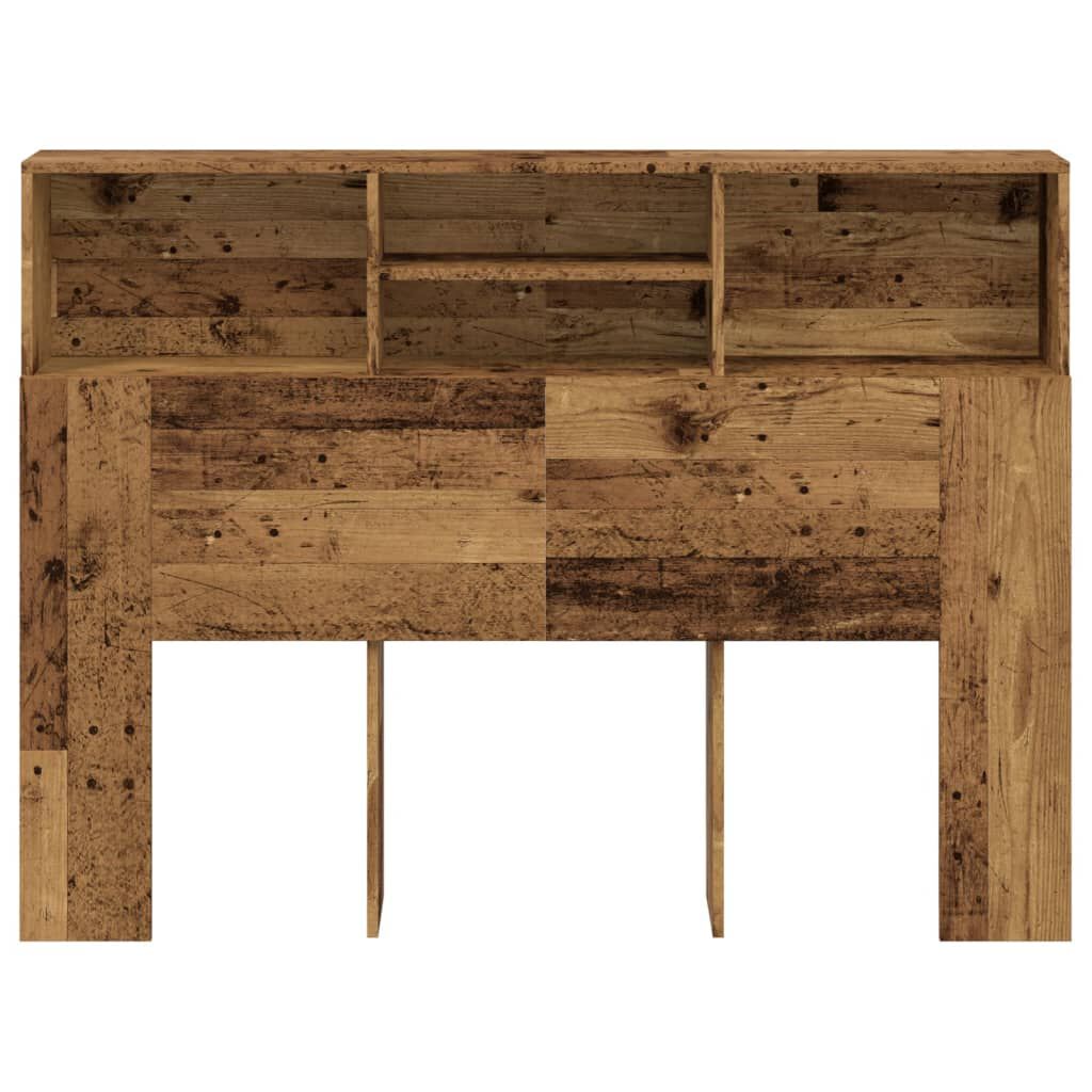 vidaXL Ντουλάπι κεφαλάρι Παλιό ξύλο 140x19x103,5 cm