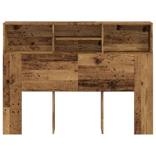 vidaXL Ντουλάπι κεφαλάρι Παλιό ξύλο 140x19x103,5 cm