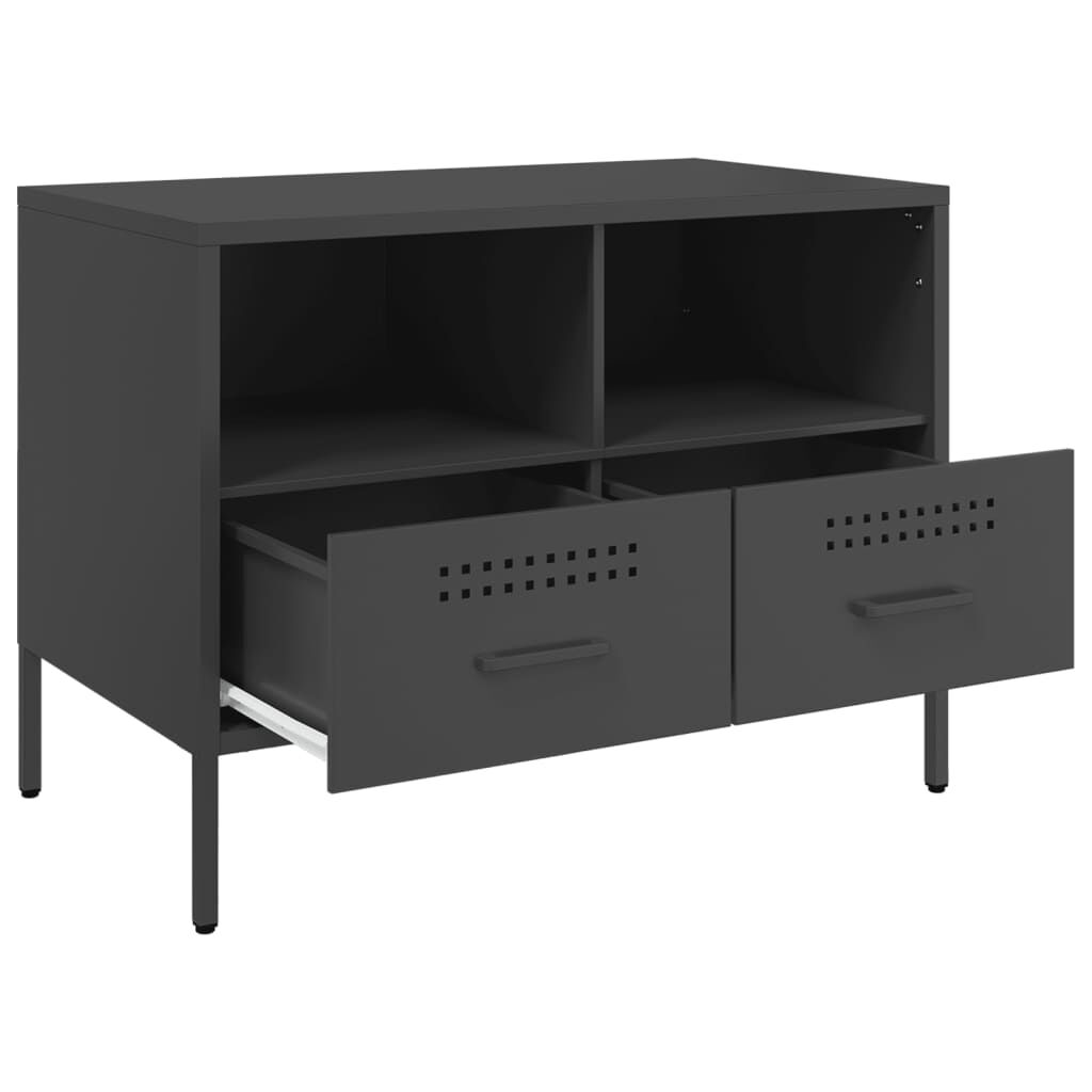 vidaXL Έπιπλο Τηλεόρασης Μαύρο 68x39x50,5 εκ. Ατσάλινο