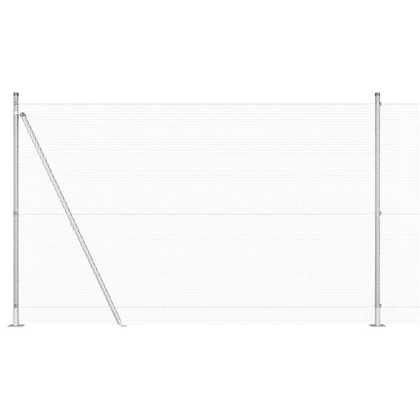 vidaXL Φράχτης με Στήλες. Ασημί 1.5 x 10 m Ατσάλι