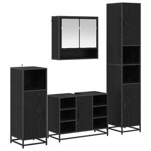 vidaXL &Sigma;&epsilon;&tau; &Epsilon;&pi;ί&pi;&lambda;&omega;&nu; &Mu;&pi;ά&nu;&iota;&omicron;&upsilon; &mu;&epsilon; &rho;ά&phi;&iota; 4 pcs &Mu;&alpha;ύ&rho;&eta; &Omicron;&xi;&upsilon;ά &Epsilon;&pi;&epsilon;&xi;&epsilon;&rho;&gamma;&alpha;&sigma;&mu;έ&nu;&omicron; &xi;ύ&lambda;&omicron;