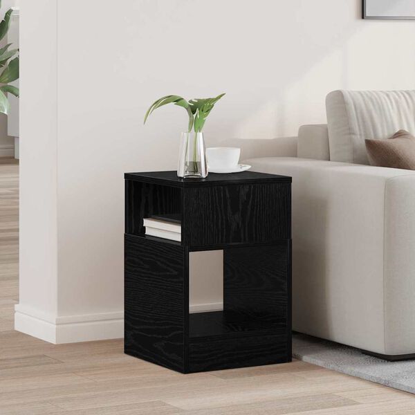 vidaXL End Table &Mu;&alpha;ύ&rho;&eta; &Omicron;&xi;&upsilon;ά 30,5 x 30 x 45 &epsilon;&kappa; &Epsilon;&pi;&epsilon;&xi;&epsilon;&rho;&gamma;&alpha;&sigma;&mu;έ&nu;&omicron; &xi;ύ&lambda;&omicron;
