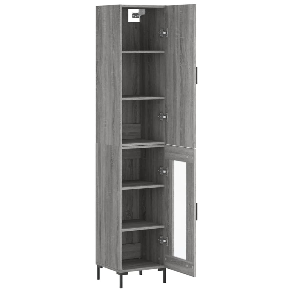 vidaXL Μπουφές Sonoma Γκρι 34,5 x 34 x 180 εκ. από Επεξεργασμένο Ξύλο
