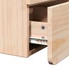 vidaXL Κομοδίνο με συρτάρι Καφέ 39 x 34 x 33 εκ. Μασίφ ξύλο πεύκου