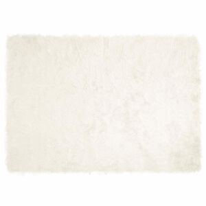 vidaXL Ψεύτικο Δέρμα Προβάτου Χαλί Λευκό 240 x 340 εκ. Πολυεστέρας