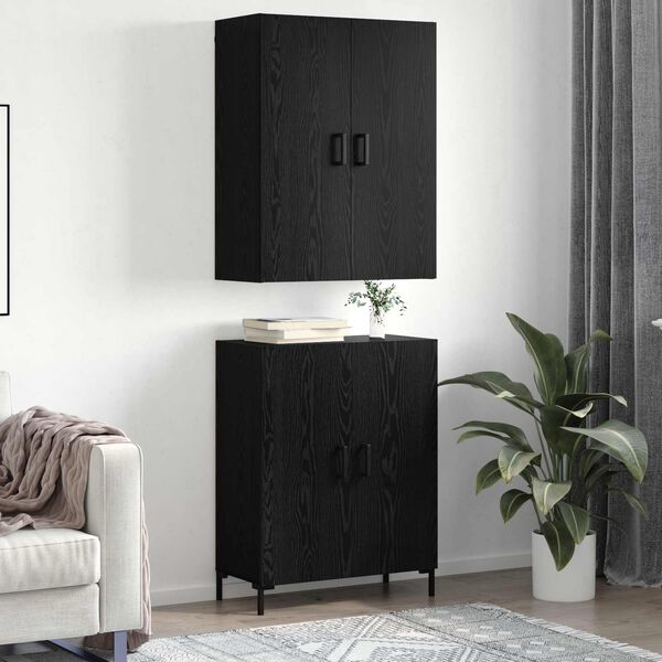 vidaXL Highboard &Mu;&alpha;ύ&rho;&eta; &delta;&rho;&upsilon;&sigmaf; 69,5 x 34 x 180 &epsilon;&kappa;. &Epsilon;&pi;&epsilon;&xi;&epsilon;&rho;&gamma;&alpha;&sigma;&mu;έ&nu;&omicron; &xi;ύ&lambda;&omicron;