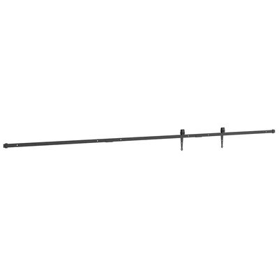 vidaXL Κιτ συρόμενης πόρτας γραφείου 244 cm από ανθρακούχο χάλυβα