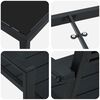 vidaXL Σέτ φαγητού για κήπο 5 pcs Μαύρο HDPE