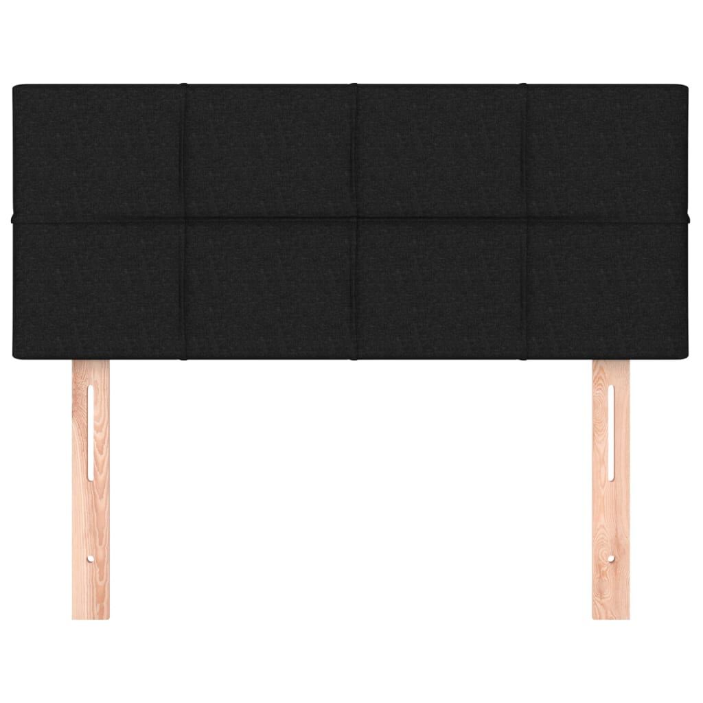 vidaXL Κεφαλάρι Κρεβατιού Μαύρο 100x5x78/88 εκ. Υφασμάτινο
