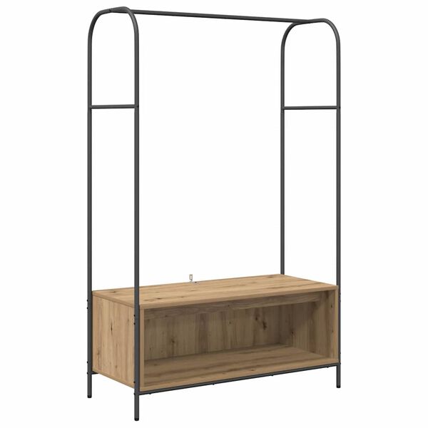 vidaXL Ράφι Ρούχων Καφέ 100 x 44 x 160 εκ Επεξεργασμένο ξύλο