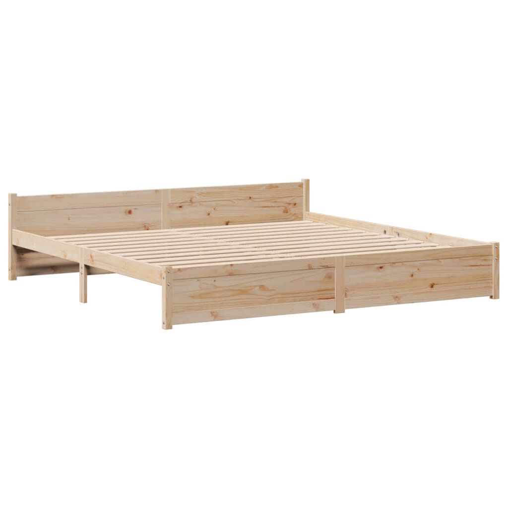 vidaXL Κρεβάτι Βιβλιοθήκη Χωρίς Στρώμα 180x200 εκ Μασίφ Ξύλο Πεύκου
