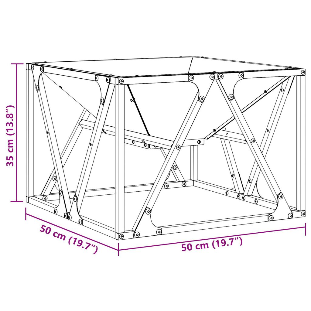 vidaXL Σόμπα φωτιάς Τετράγωνη Μαύρη 50x50x35 εκ Ατσάλι