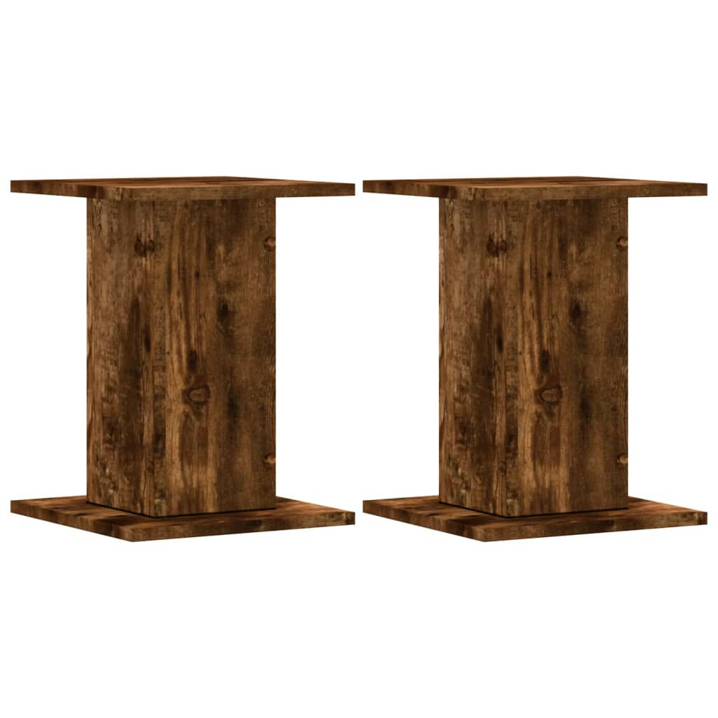 vidaXL Βάσεις Φυτών 2Τεμ. Καπνιστή Δρυς 30x30x40εκ. Επεξεργασμένο Ξύλο