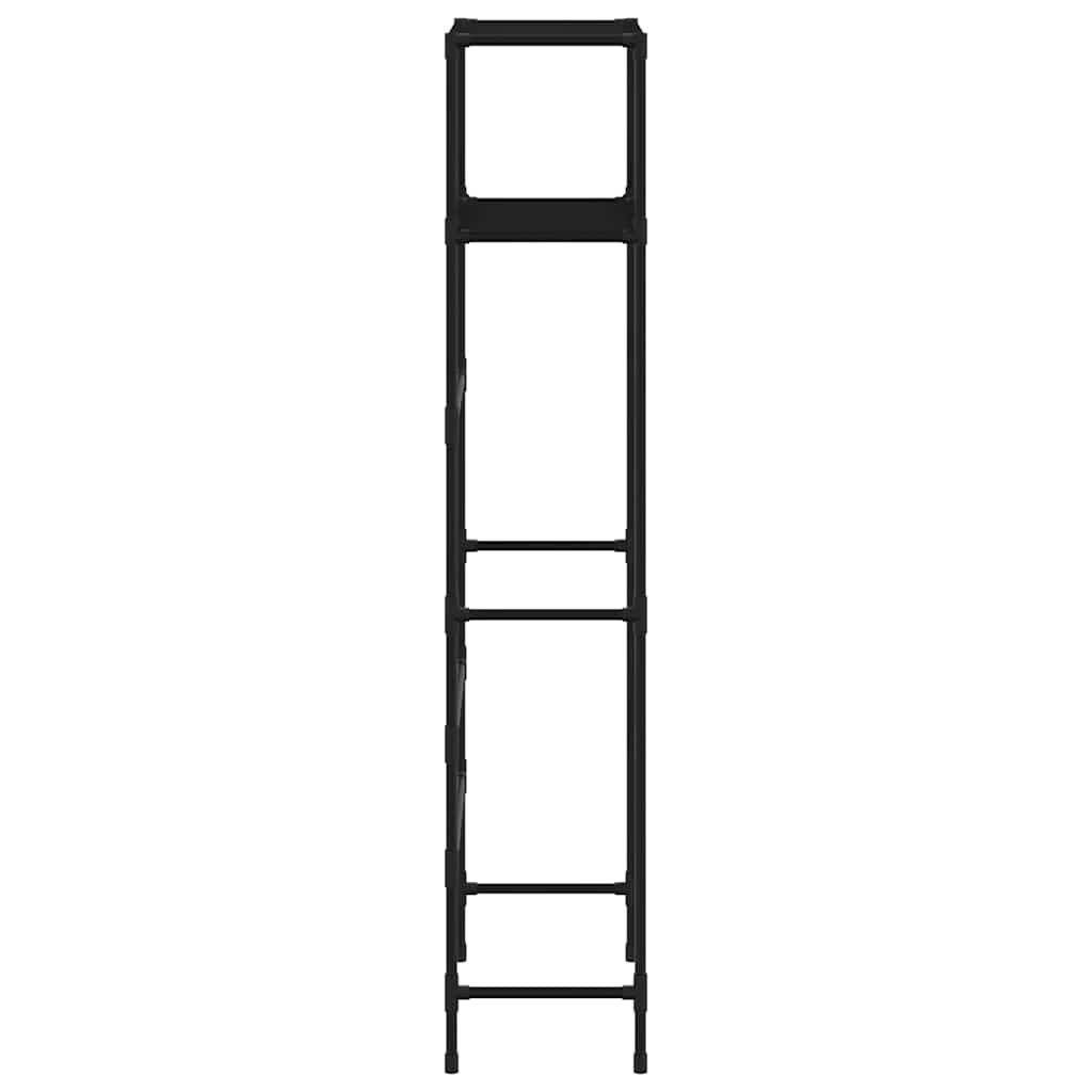 vidaXL Ραφιέρα 2 Επιπέδων για Τουαλέτα Μαύρη 53,5x28x143εκ. από Σίδερο
