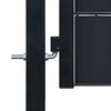 vidaXL Πόρτα Περίφραξης Ανθρακί 100 x 101 εκ. από PVC / Ατσάλι