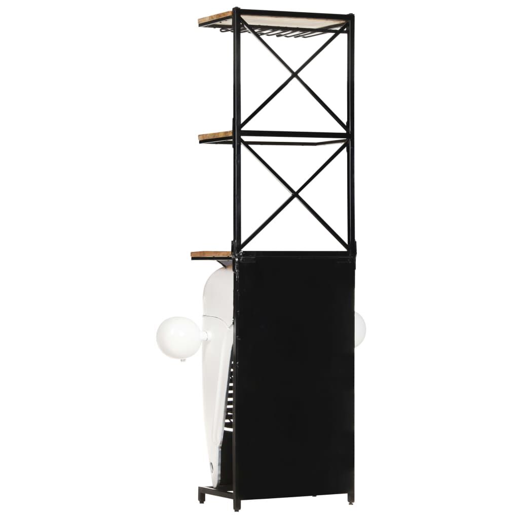 vidaXL Κάβα Κρασιών Λευκή Όψη Τρακτέρ 49x31x172 εκ. Μασίφ Ξύλο Μάνγκο