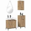 vidaXL Σετ Επίπλων Μπάνιου Καρό 3 pcs artisan δρυς 39.5 x 36 x 88 εκ