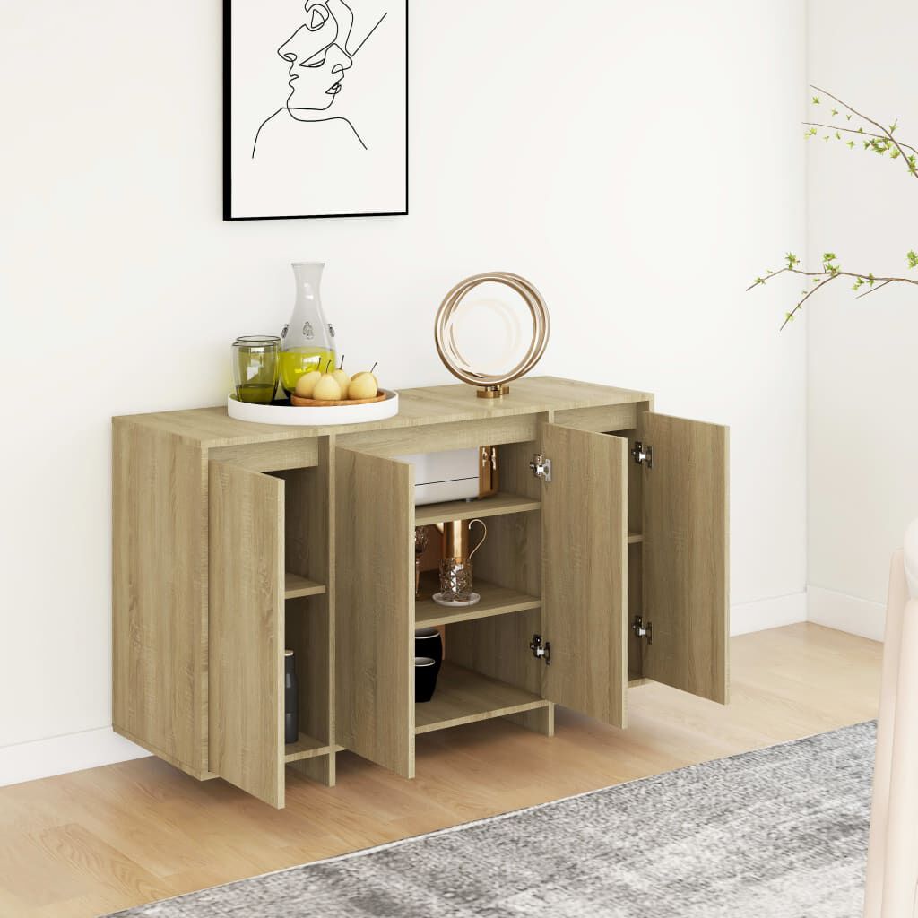 vidaXL Βοηθητικό Ντουλάπι Sonoma Δρυς 120x41x75εκ Επεξεργασμένο Ξύλο