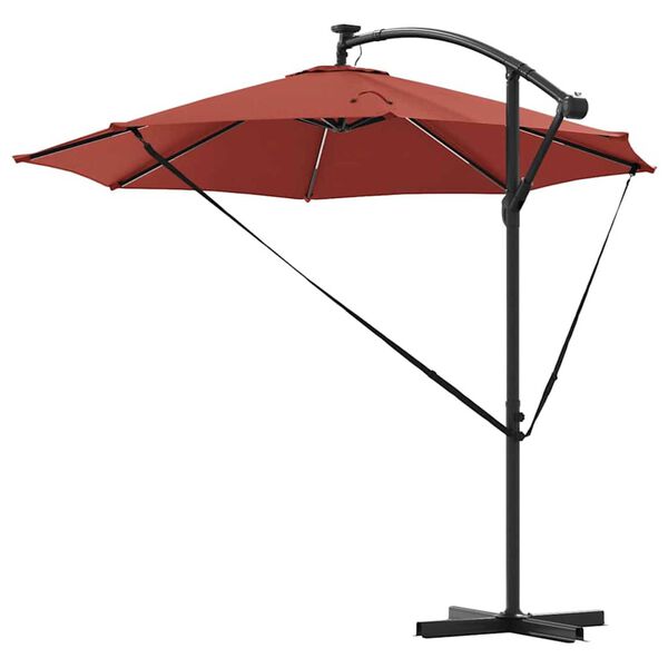 vidaXL Ομπρέλα Cantilever Banana Τερακότα 294 x 294 x 248 cm