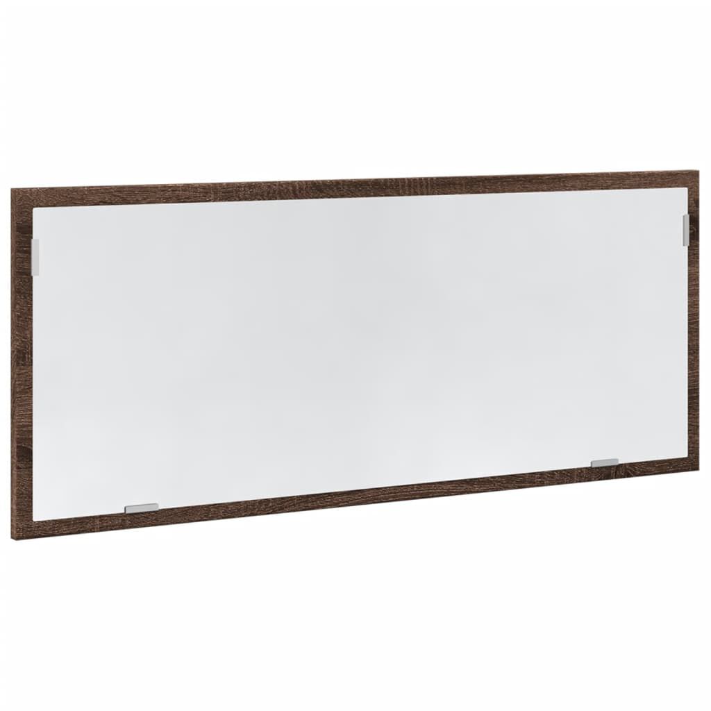 vidaXL LED Καθρέφτης Μπάνιου Καφέ Δρυς 100x8,5x37 εκ. Επεξεργ. Ξύλο