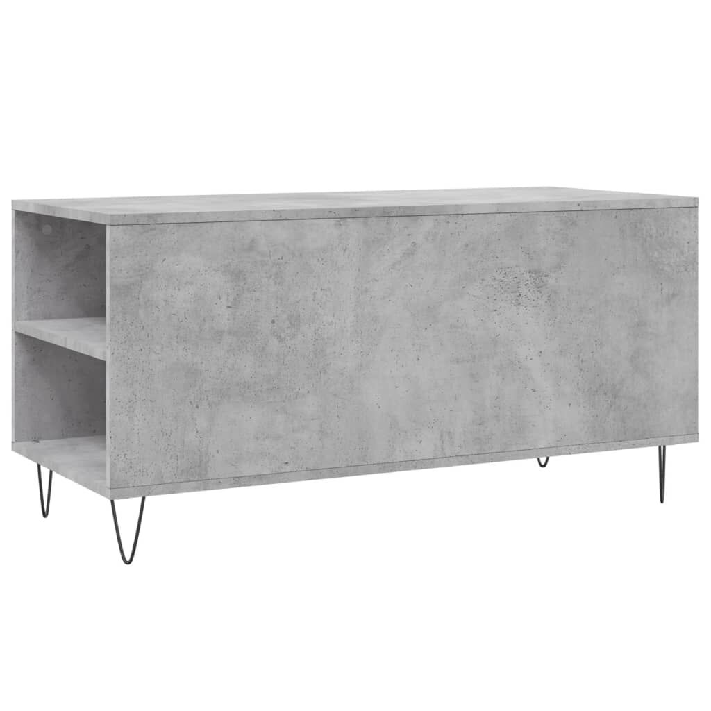 vidaXL Τραπεζάκι Σαλονιού Γκρι Σκυροδεμ. 102x44,5x50 εκ. Επεξεργ. Ξύλο