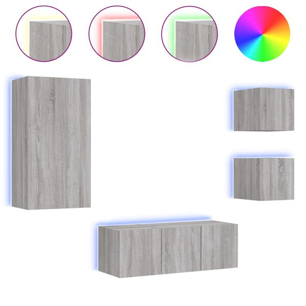 vidaXL Έ&pi;&iota;&pi;&lambda;&alpha; &Tau;&omicron;ί&chi;&omicron;&upsilon; &Tau;&eta;&lambda;&epsilon;ό&rho;&alpha;&sigma;&eta;&sigmaf; 5 &tau;&epsilon;&mu;. LED &Gamma;&kappa;&rho;&iota; Sonoma &alpha;&pi;ό &Epsilon;&pi;&epsilon;&xi;. &Xi;ύ&lambda;&omicron;