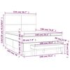vidaXL Κρεβάτι Boxspring με Στρώμα Μαύρο 140x190εκ.από Συνθετικό Δέρμα
