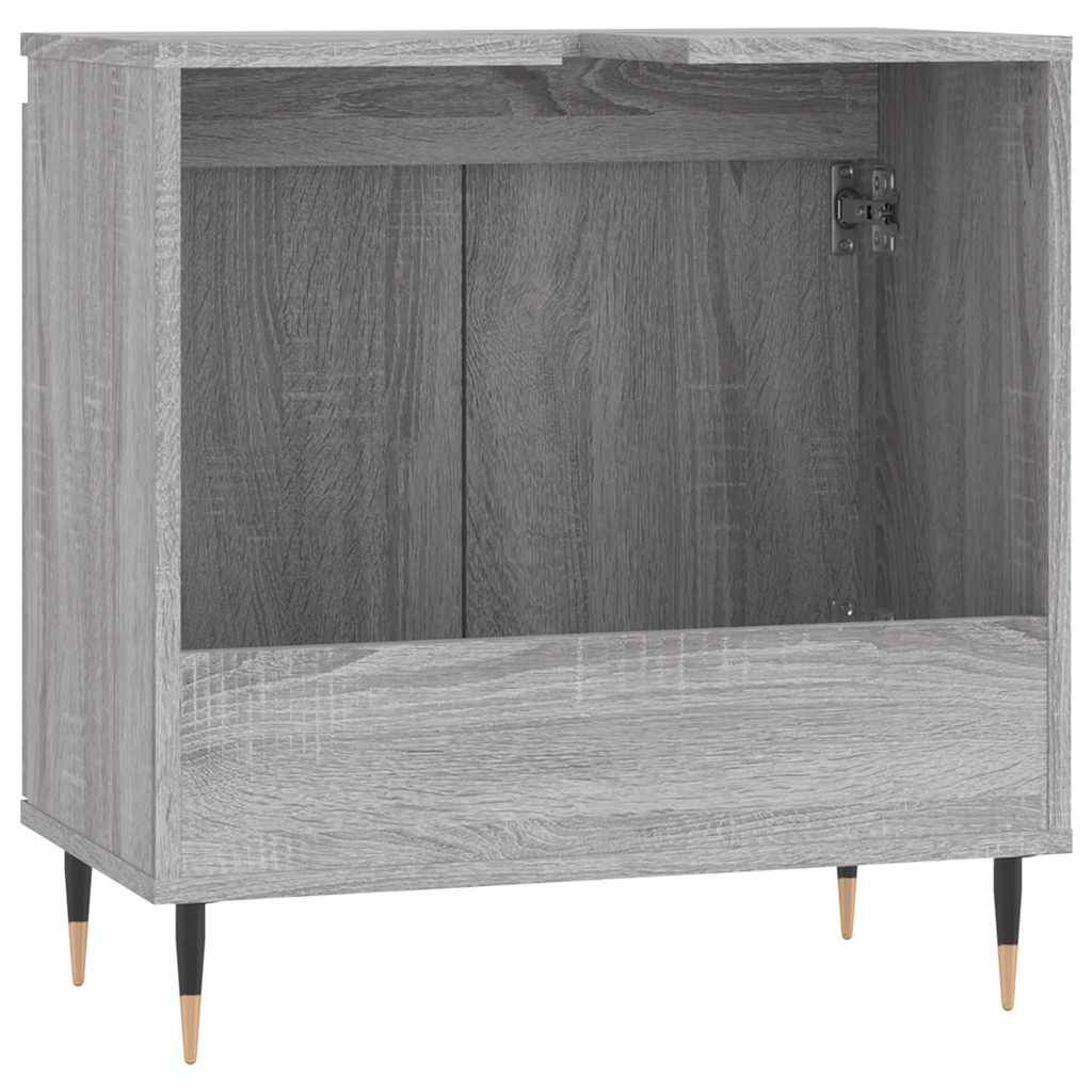 vidaXL Ντουλάπι Μπάνιου Γκρι Sonoma 58 x 33 x 60 εκ. από Επεξεργ. Ξύλο