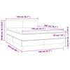 vidaXL &Kappa;&rho;&epsilon;&beta;ά&tau;&iota; Boxspring &mu;&epsilon; &Sigma;&tau;&rho;ώ&mu;&alpha; & LED &Sigma;&kappa;. &Mu;&pi;&lambda;&epsilon; 140x200&epsilon;&kappa;. &Beta;&epsilon;&lambda;&omicron;ύ&delta;&iota;&nu;&omicron;