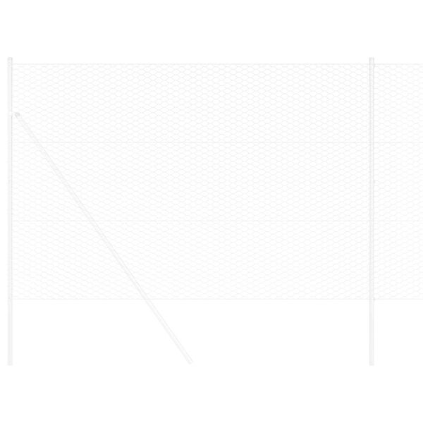 vidaXL Φράχτης Εξαγώνου Ασημί 1.6 x 25 m Γαλβανισμένος χάλυβας