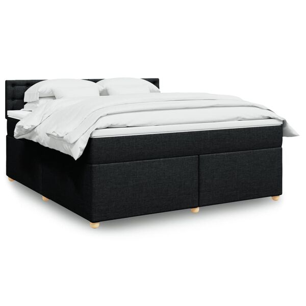 vidaXL &Kappa;&rho;&epsilon;&beta;ά&tau;&iota; Boxspring &mu;&epsilon; &Sigma;&tau;&rho;ώ&mu;&alpha; &Mu;&alpha;ύ&rho;&omicron; 180x200 &epsilon;&kappa;. &Upsilon;&phi;&alpha;&sigma;&mu;ά&tau;&iota;&nu;&omicron;