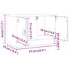 vidaXL Έπιπλο Τηλεόρασης Μουσταρδί Κίτρινο 67x39x44 εκ. από Ατσάλι