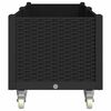 vidaXL Ζαρντινιέρα Κήπου με Ροδάκια Μαύρο 160x50x54 εκ. Πολυπροπυλένιο