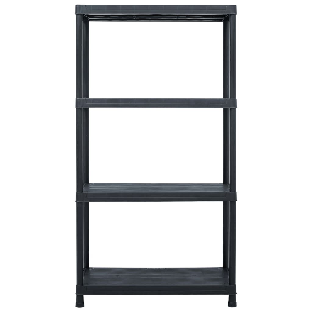 vidaXL Ραφιέρες 2 τεμ. Μαύρες 60 x 30 x 138 εκ. Πλαστικές
