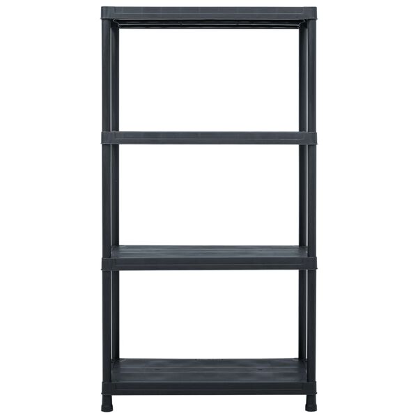 vidaXL Ραφιέρες 2 τεμ. Μαύρες 60 x 30 x 138 εκ. Πλαστικές