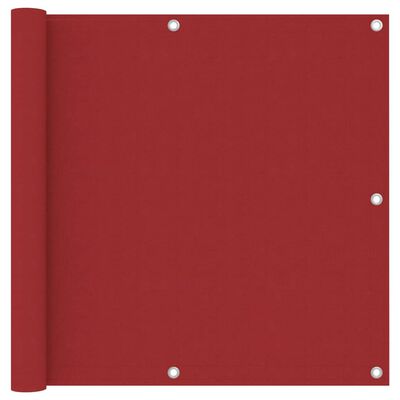 vidaXL Διαχωριστικό Βεράντας Κόκκινο 90 x 500 εκ. Ύφασμα Oxford