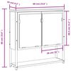 vidaXL Ντουλάπι Μπάνιου Καπνιστή Δρυς 60x16x60 εκ. Επεξεργασμένο Ξύλο