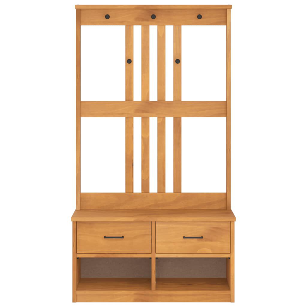 vidaXL Δέντρο χωλ "SANDNES" 87x40x159,5 εκ. Πεύκο μασίφ ξύλο