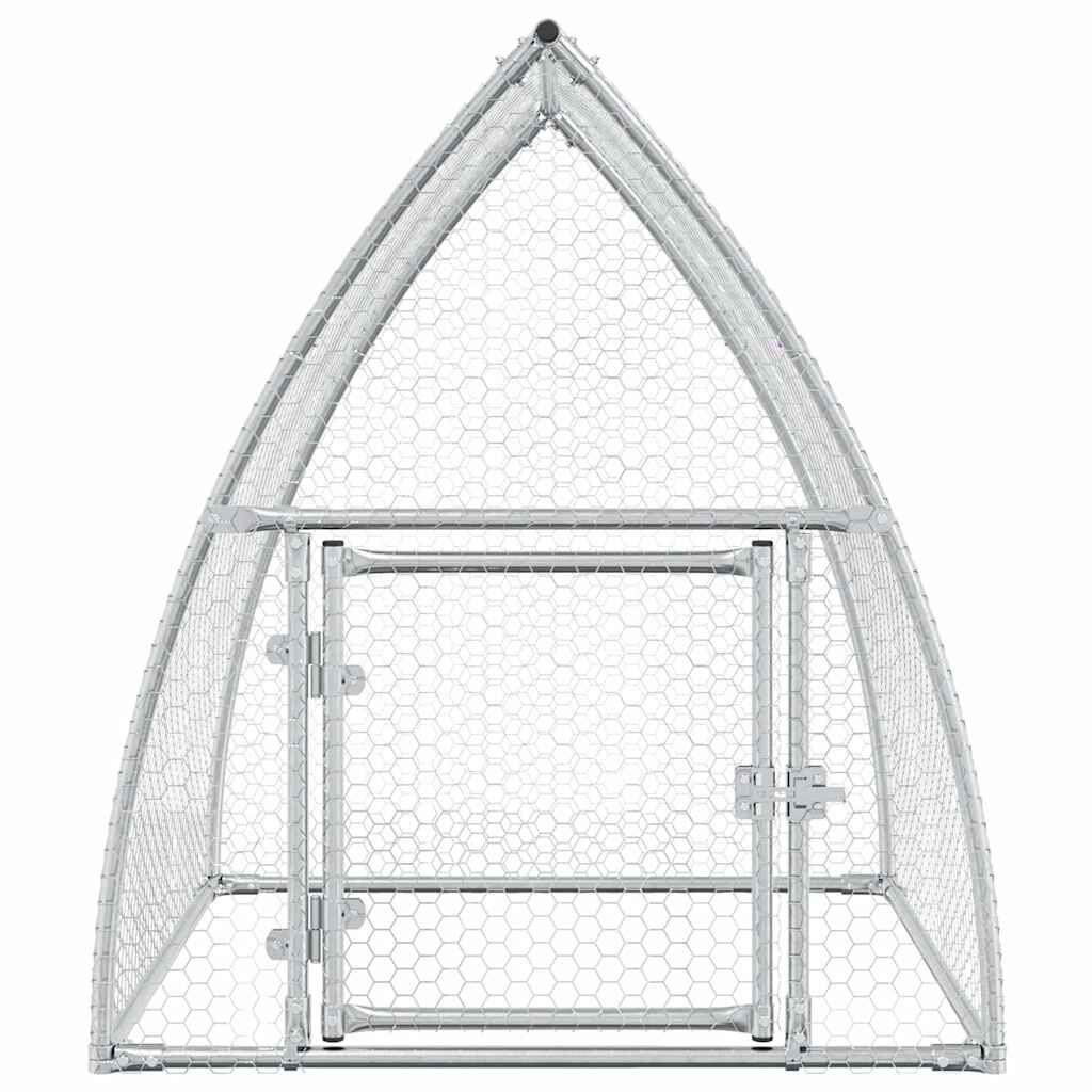 vidaXL Κοτέτσι - Κλουβί Ασημί 100x105x120 εκ. από Γαλβανισμένο Χάλυβα
