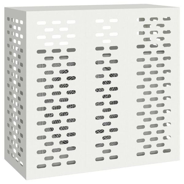 vidaXL Κάλυμμα κλιματιστικού Λευκό 110 x 50 x 105 εκ Ατσάλι
