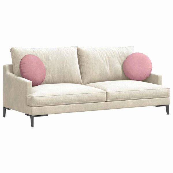 vidaXL Μαξιλάρια καθισμάτων 2 pcs Ροζ Ø 40 x 13 εκ. Βελούδο