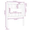 vidaXL Κεφαλάρι Μαύρο 81 x 4 x 100 εκ. από Μασίφ Ξύλο Πεύκου