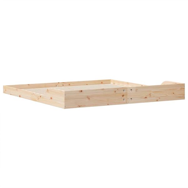 vidaXL Σκελετός Κρεβατιού Καφέ 180 x 200 cm Μασίφ ξύλο πεύκου