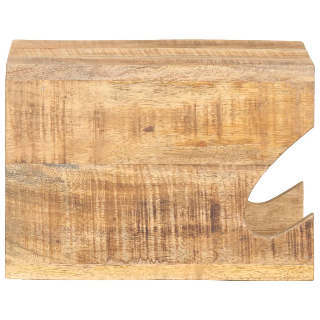 vidaXL Βάση Ποδηλάτου Επιτοίχια 35x25x25 εκ. Μασίφ Ακατέρ. Ξύλο Μάνγκο
