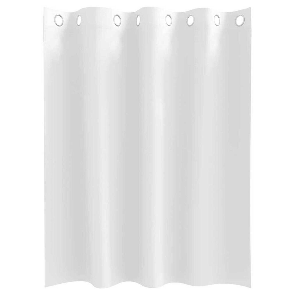 vidaXL Κουρτίνες με κουρτίνες 2 pcs Καθαρό Λευκό Πολυεστέρας