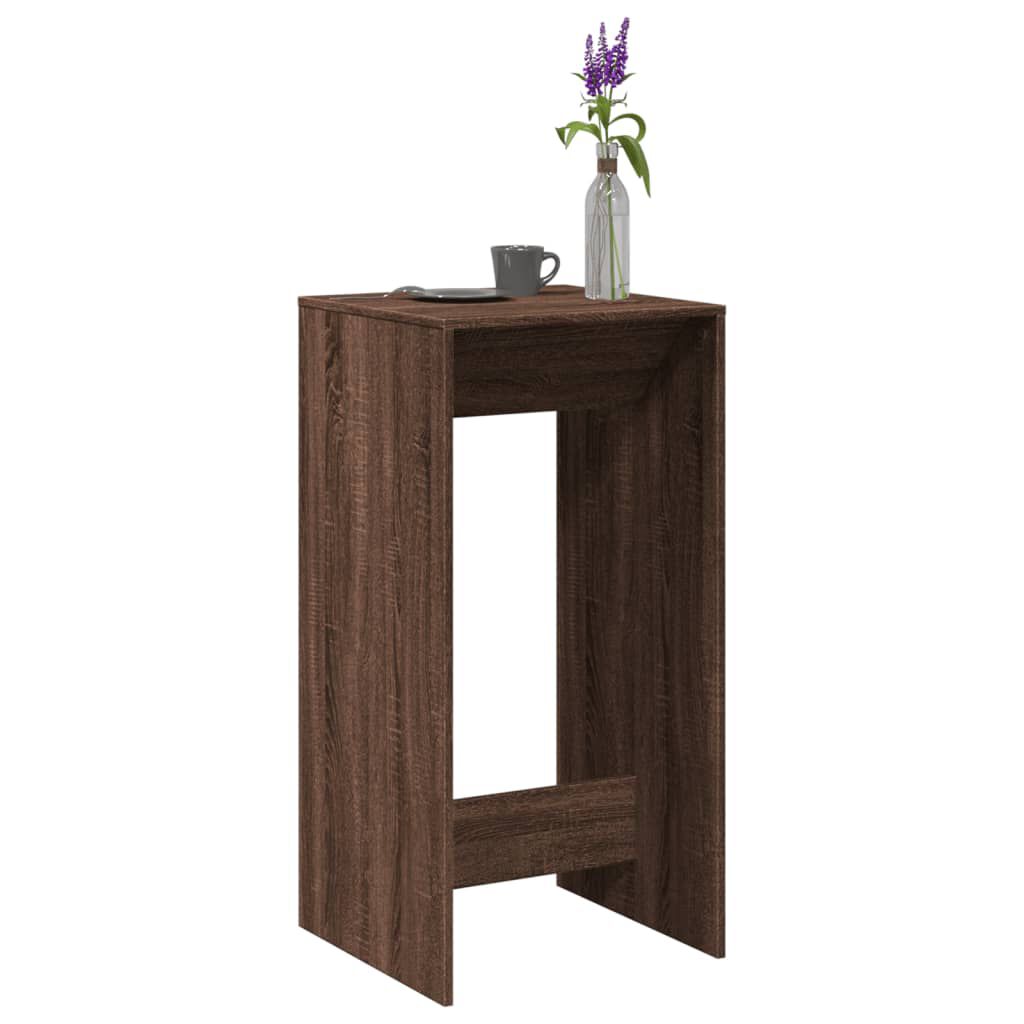 vidaXL Τραπέζι Μπαρ Καφέ Δρυς 51x50x103,5 εκ. Επεξ. Ξύλο